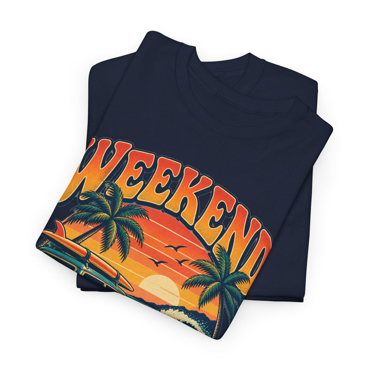 Weekend State of Mind Tee – Retro Surf Van Sunset T-Shirt
