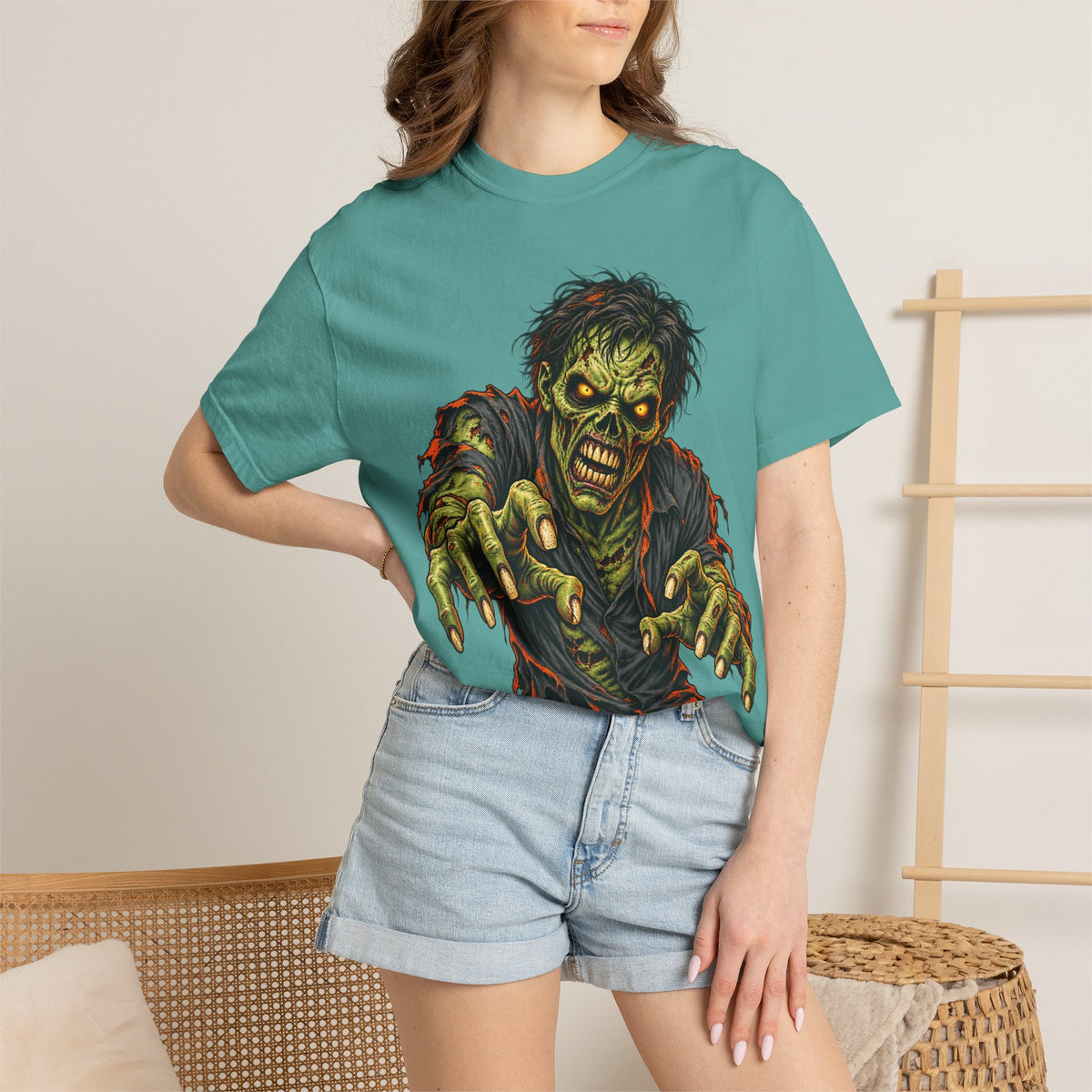 Zombie Attack T‑Shirt — Graphic Horror Tee for Halloween & Horror Fans