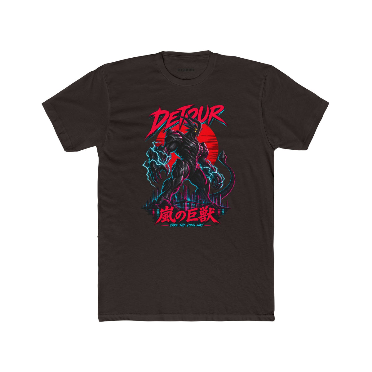 Detour Kaiju Graphic Tee — Retro Monster Shirt with Japanese Text