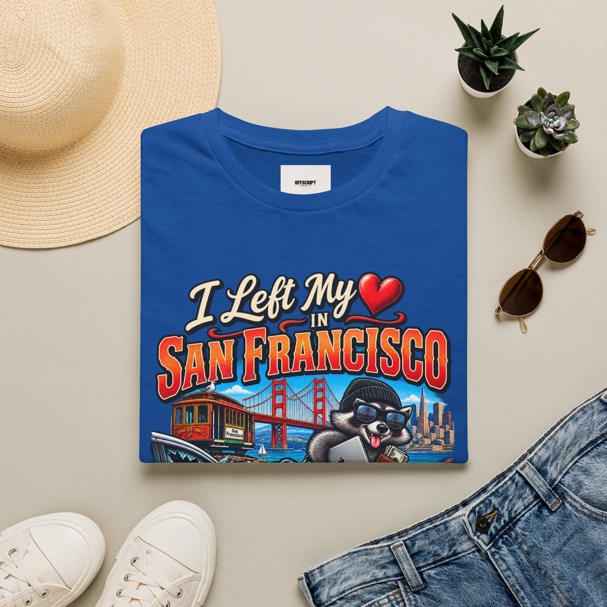 “I Left My Heart in San Francisco” T-Shirt — Vintage Golden Gate Cityscape Tee