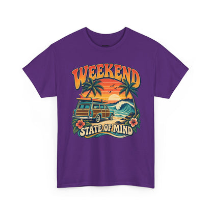 Weekend State of Mind Tee – Retro Surf Van Sunset T-Shirt