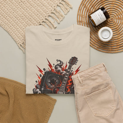 Electric Skull Guitar T‑Shirt — Rock & Metal Graphic Tee for Musicians and Fans