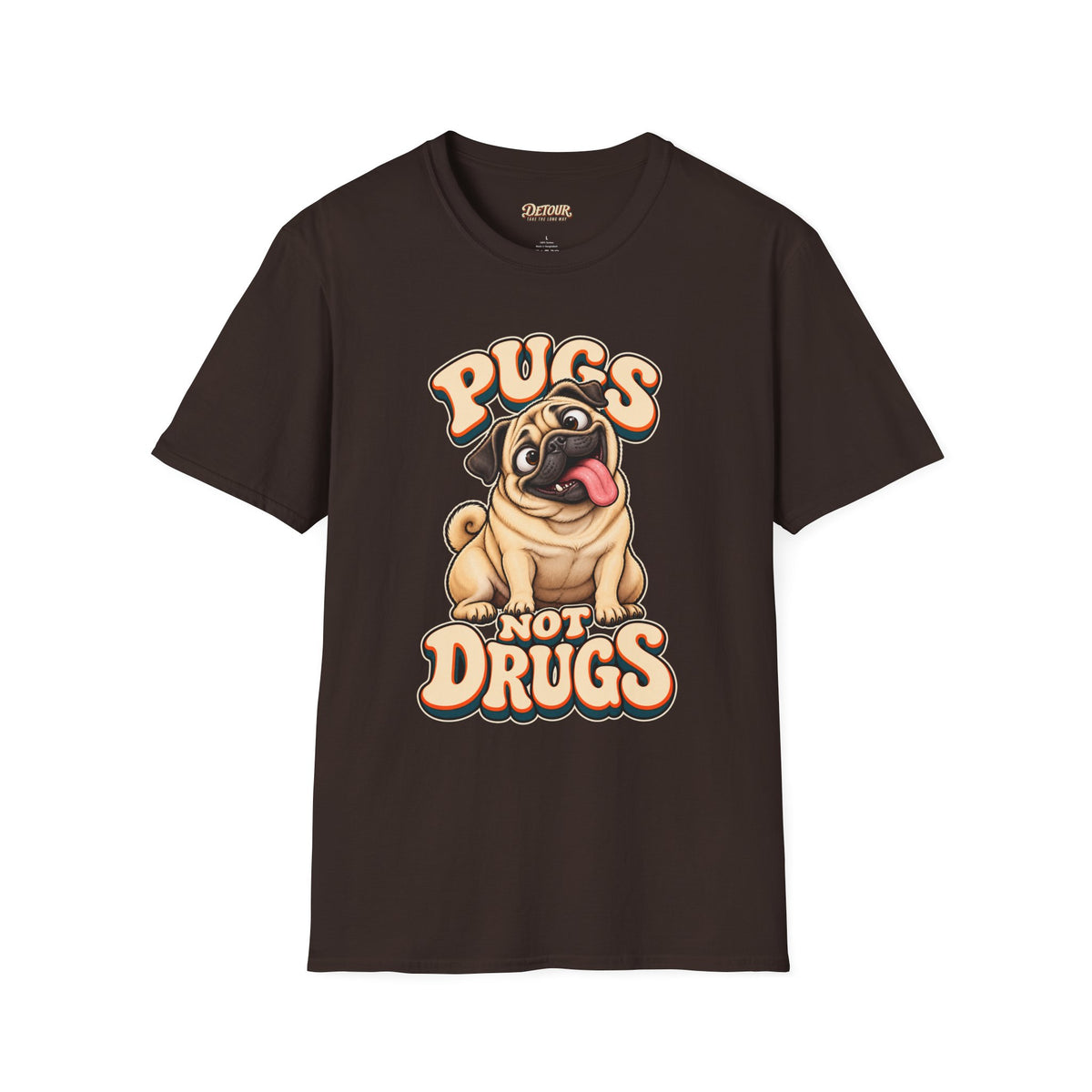 Pugs Not Drugs Funny Pug T-Shirt