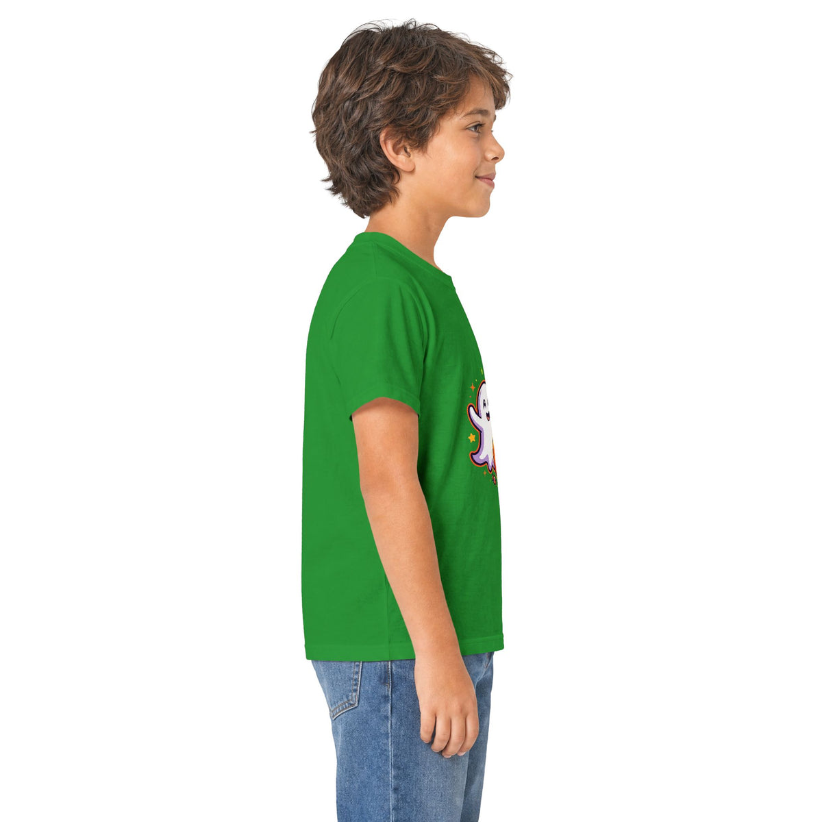 Kids Halloween Tee - Cute Ghost, Jack-O'-Lantern & Black Cat Shirt for Children
