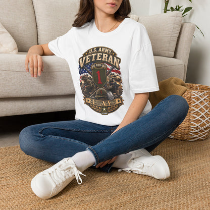 U.S. Army Veteran T-Shirt — "Big Red One" 1st Infantry Division Military Tribute