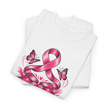 T-Shirt — Her Fight Our Strength Pink Ribbon Breast Cancer Awareness Tee