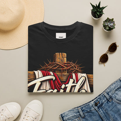 Faith Cross T-Shirt — "Faith Makes All Things Possible" Christian Tee