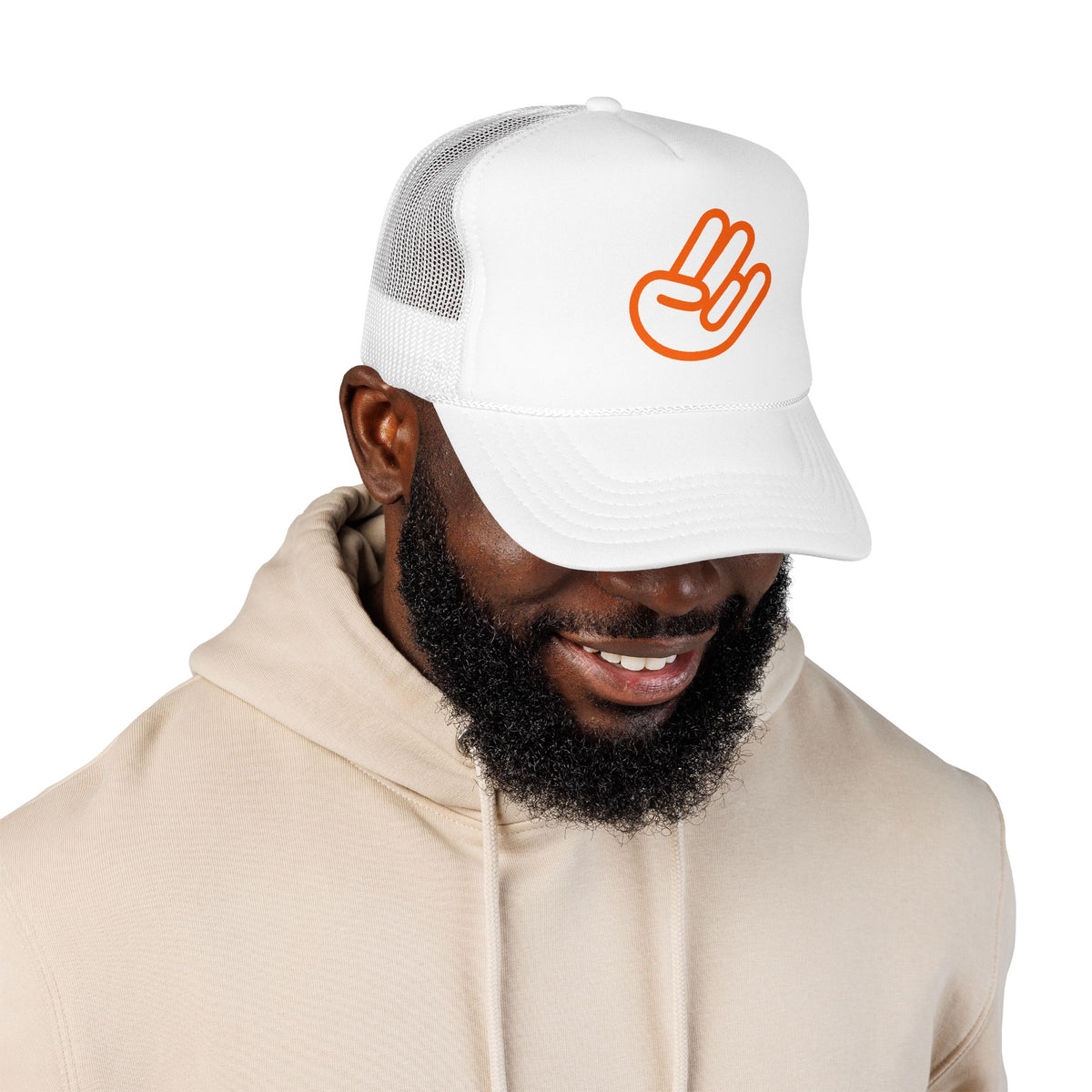 Shocker Foam Trucker Hat — Retro Orange Surf Vibe Mesh Cap