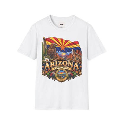 Arizona State T-Shirt — Desert Eagle & Coyote Flag Design