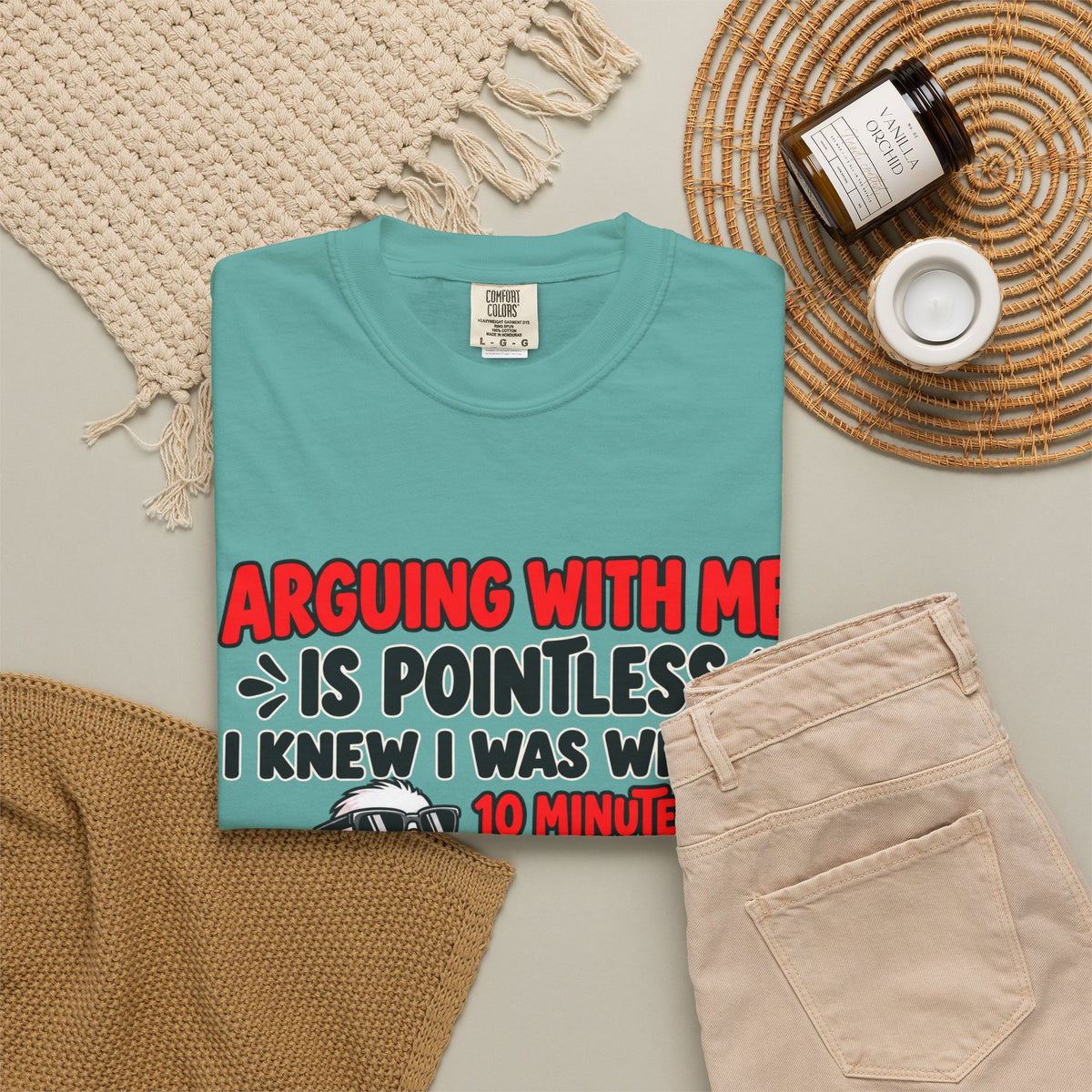 Funny Duck T‑Shirt — "Arguing With Me Is Pointless" Sarcastic Graphic Tee