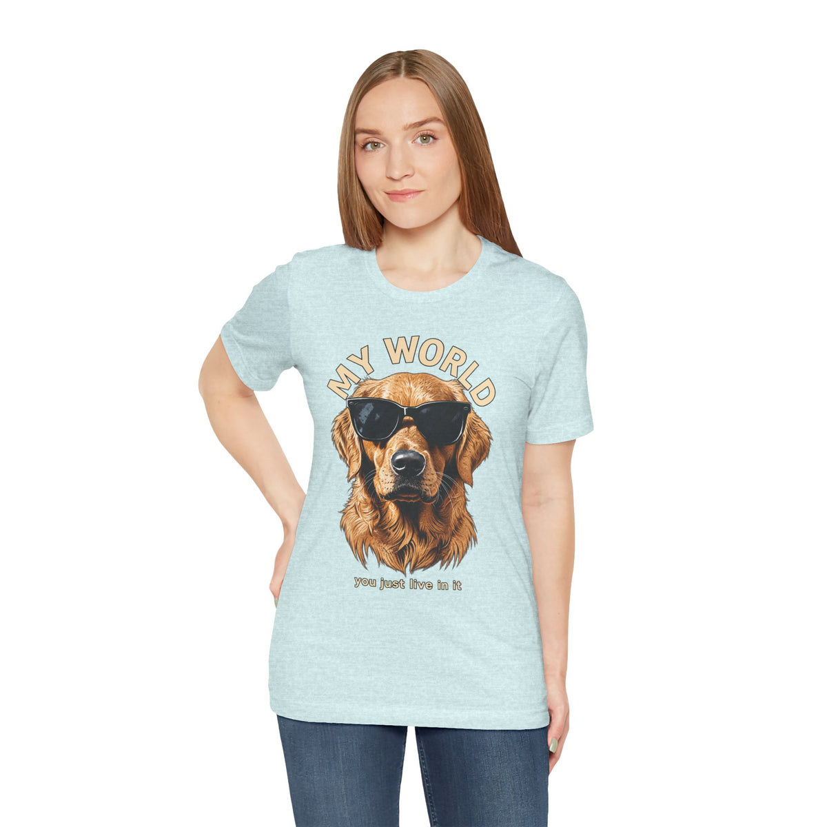 My World Golden Retriever Sunglasses T-Shirt