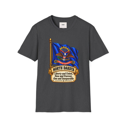 North Dakota Flag T-Shirt — State Seal Liberty & Union Tee