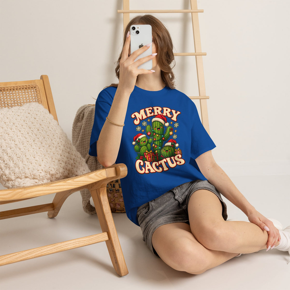 Merry Cactus Christmas Tee — Festive Holiday Cactus Shirt