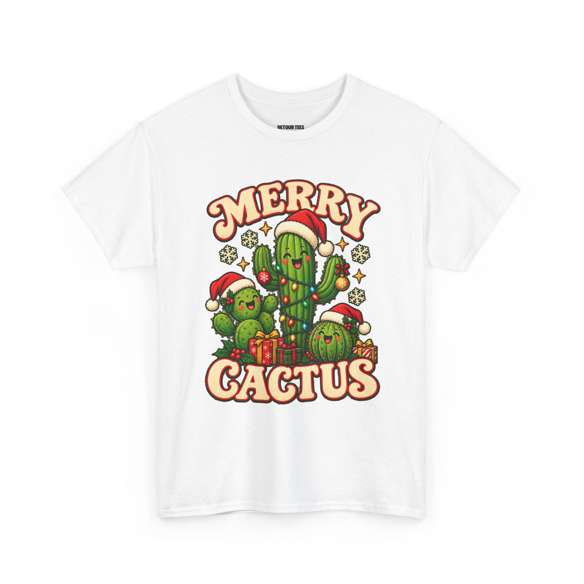 Merry Cactus Christmas Tee — Festive Holiday Cactus Shirt