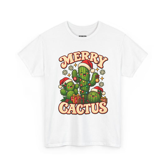 Merry Cactus Christmas Tee — Festive Holiday Cactus Shirt