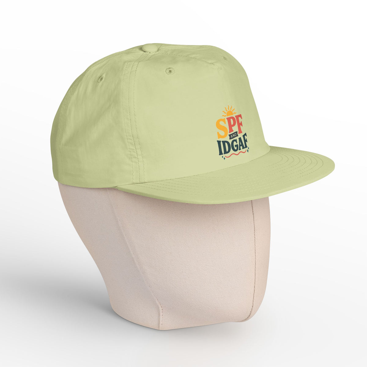 SPF IDGAF Surf Cap | Retro Sun Typography Hat
