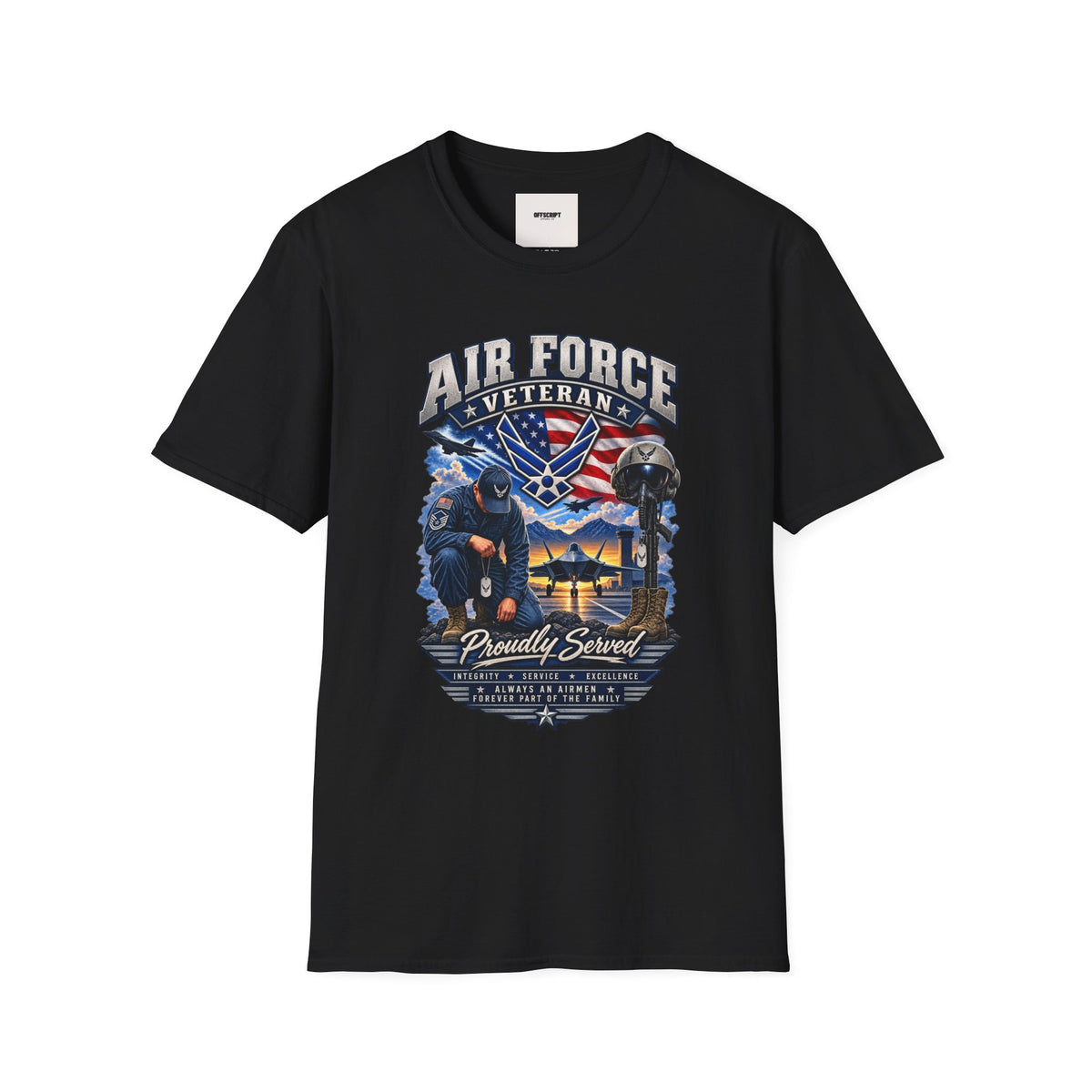 Air Force Veteran T-Shirt — Proudly Served Military Graphic Tee