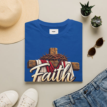 Faith Cross T‑Shirt — "Faith Makes All Things Possible" Christian Tee
