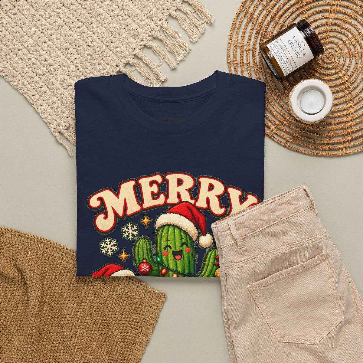 Merry Cactus Christmas Tee — Festive Holiday Cactus Shirt