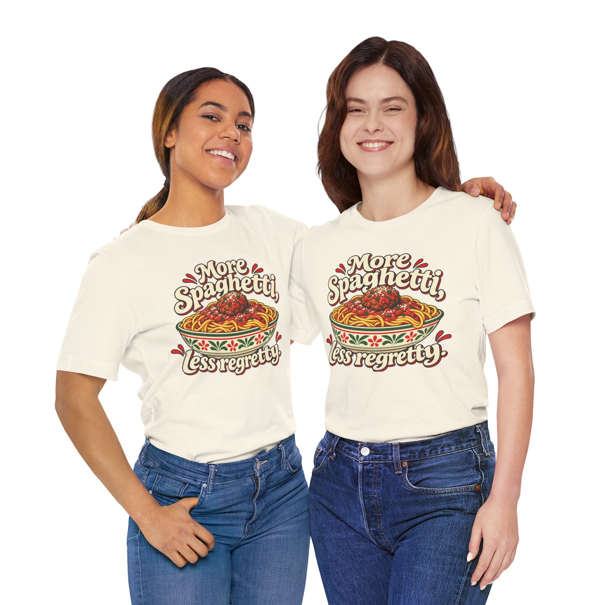More Spaghetti Less Regretti Foodie Graphic Tee