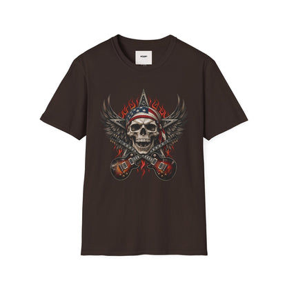 Skull & Wings T‑Shirt — American Rebel Rocker Graphic Tee