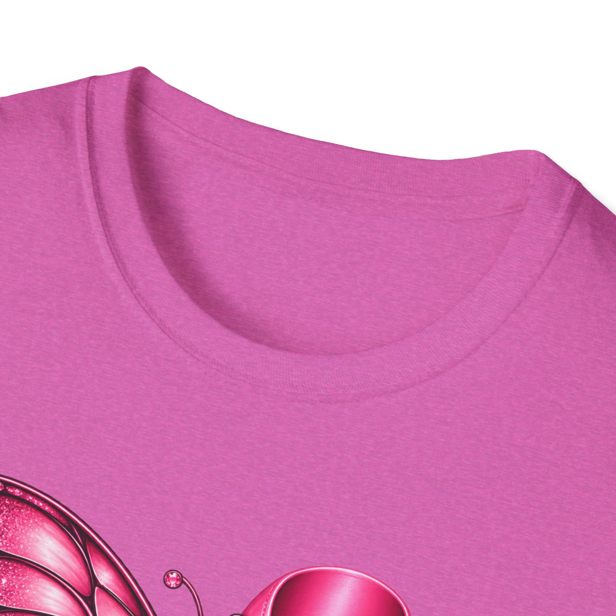 Pink Ribbon Butterfly Breast Cancer Awareness T-Shirt | Support Ribbon Tee