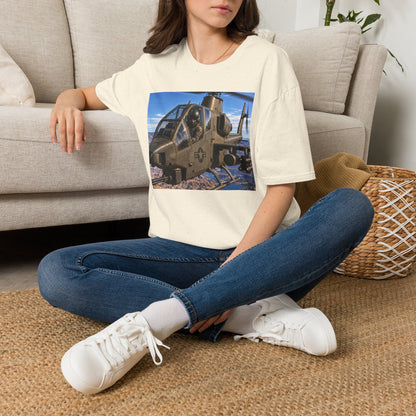Attack Helicopter Graphic T‑Shirt – Military Aviation Photo Tee