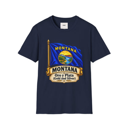 Montana Flag T-Shirt — State Seal "Oro y Plata (Gold and Silver)" Graphic Tee
