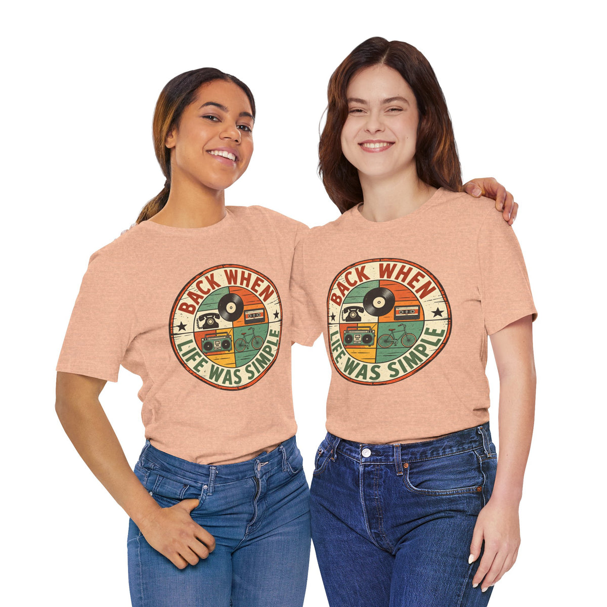 Back When Life Was Simple Vintage Retro T-Shirt