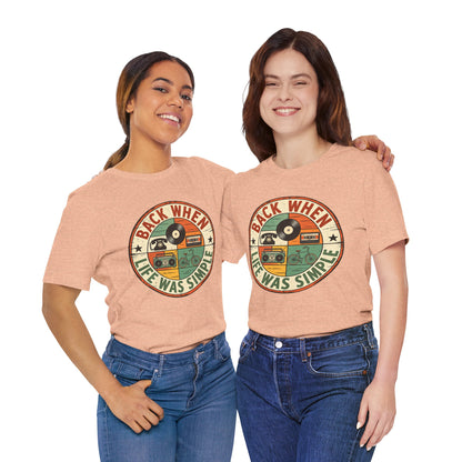Back When Life Was Simple Vintage Retro T-Shirt