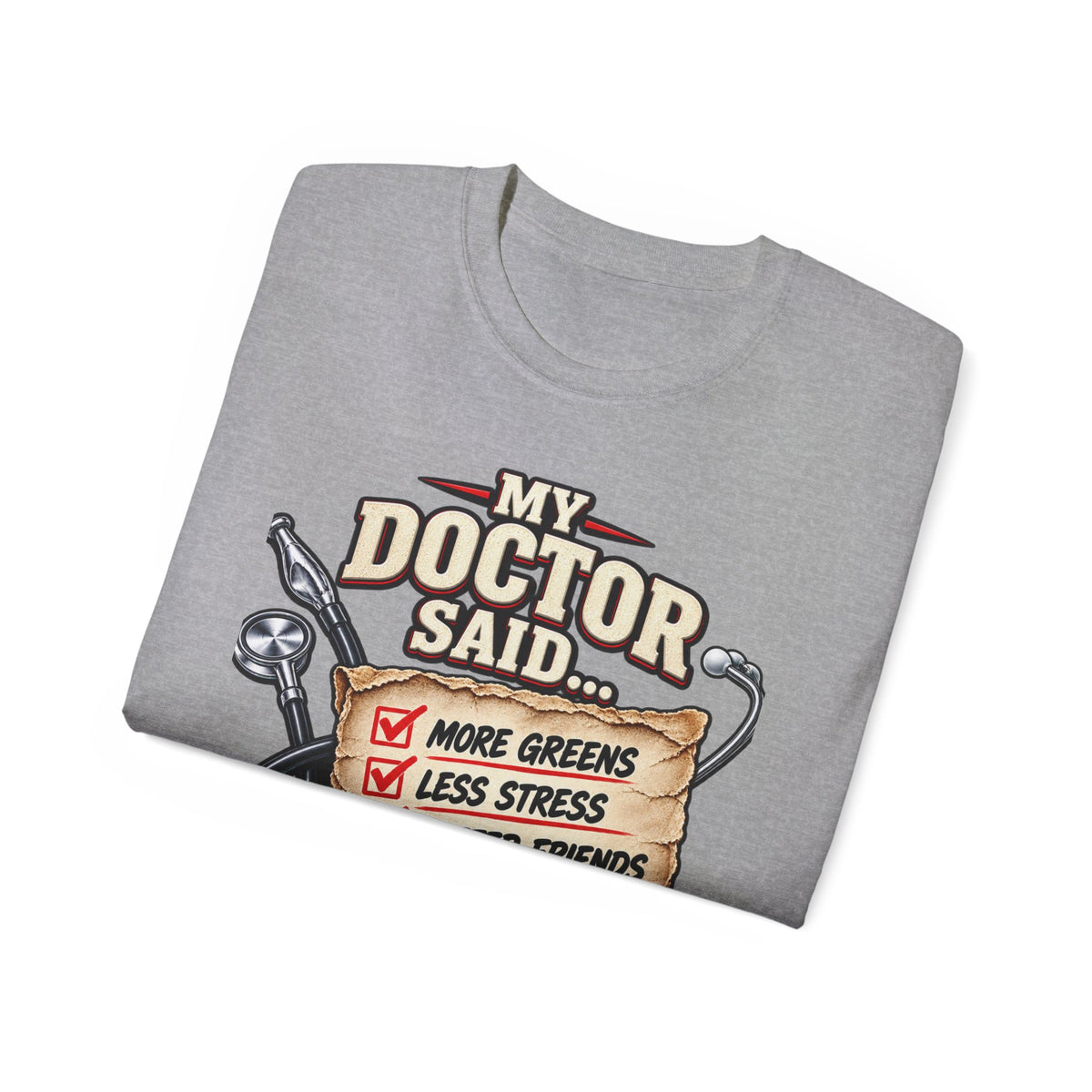 My Doctor Said… Play More Golf T‑Shirt — Funny Golf Checklist Tee