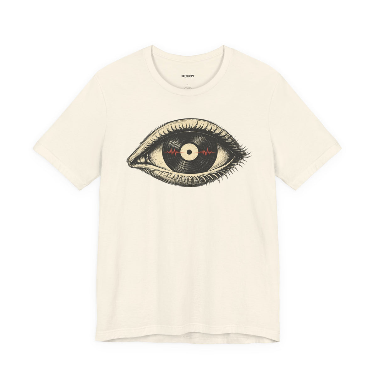 Graphic Tee — Vintage Vinyl Eye Illustration T‑Shirt