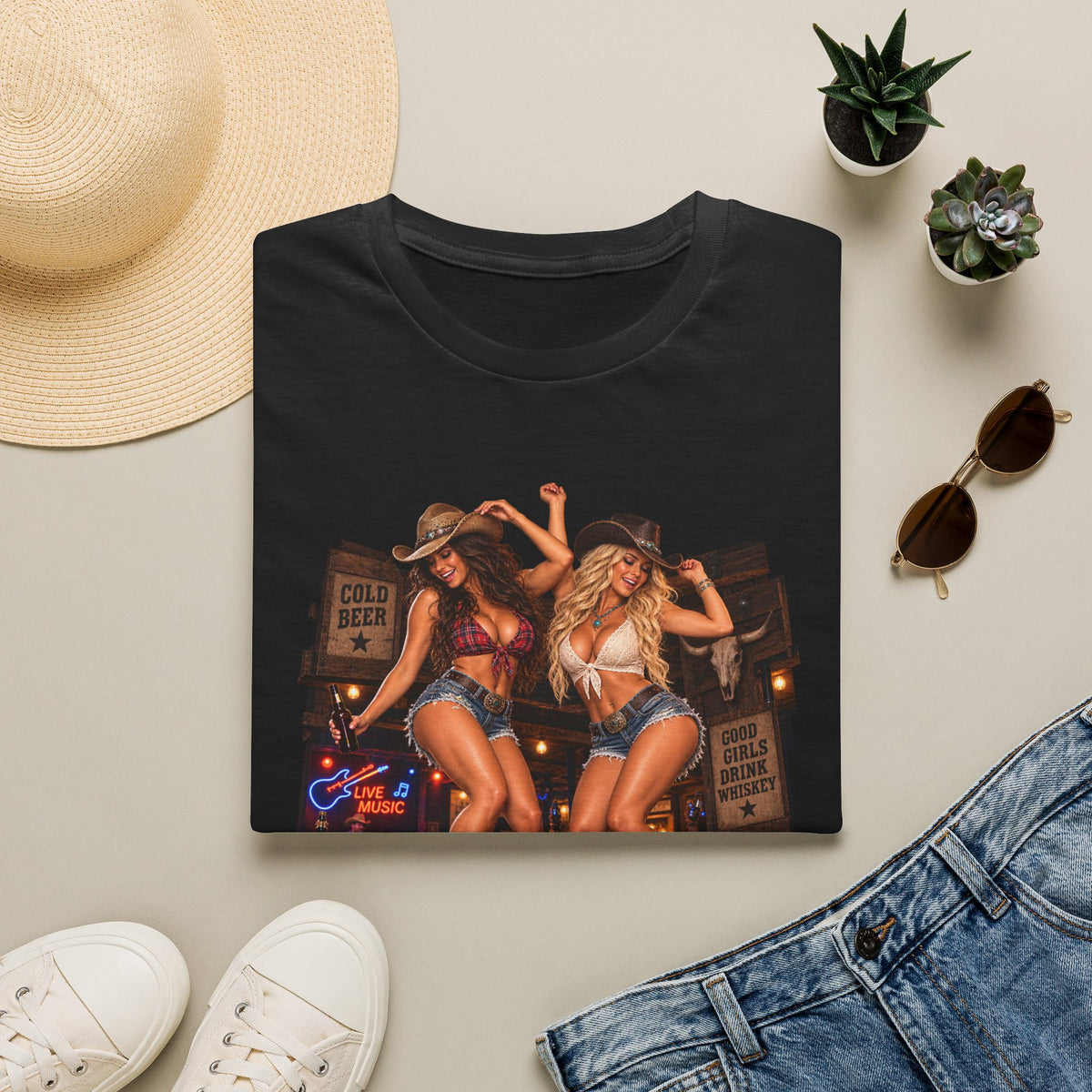 Honky Tonk Women T-Shirt — Country Cowgirl Graphic Tee