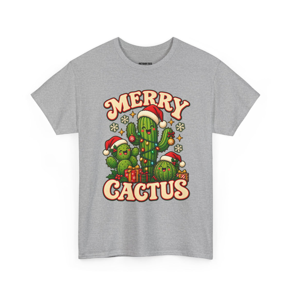 Merry Cactus Christmas Tee — Festive Holiday Cactus Shirt