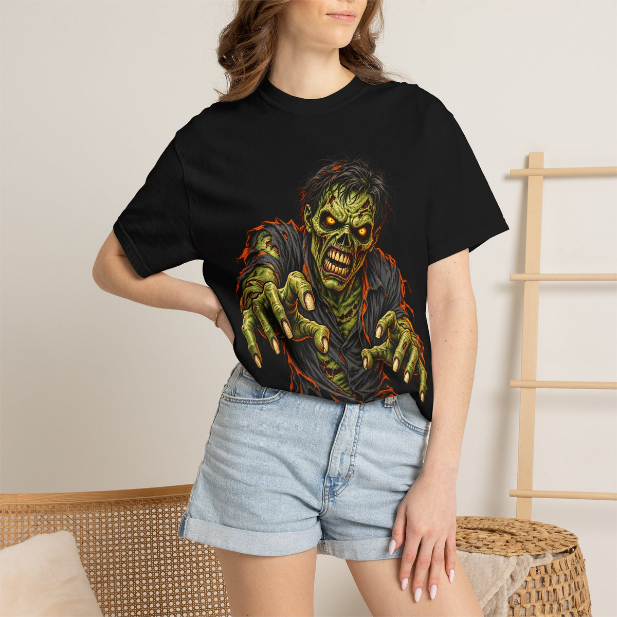 Zombie Attack T‑Shirt — Graphic Horror Tee for Halloween & Horror Fans