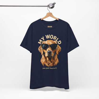 My World Golden Retriever Sunglasses T-Shirt