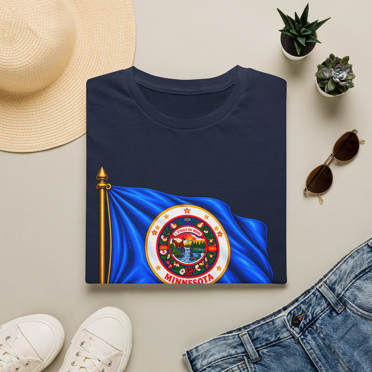Minnesota Flag T-Shirt — "L'Étoile du Nord" State Pride Tee