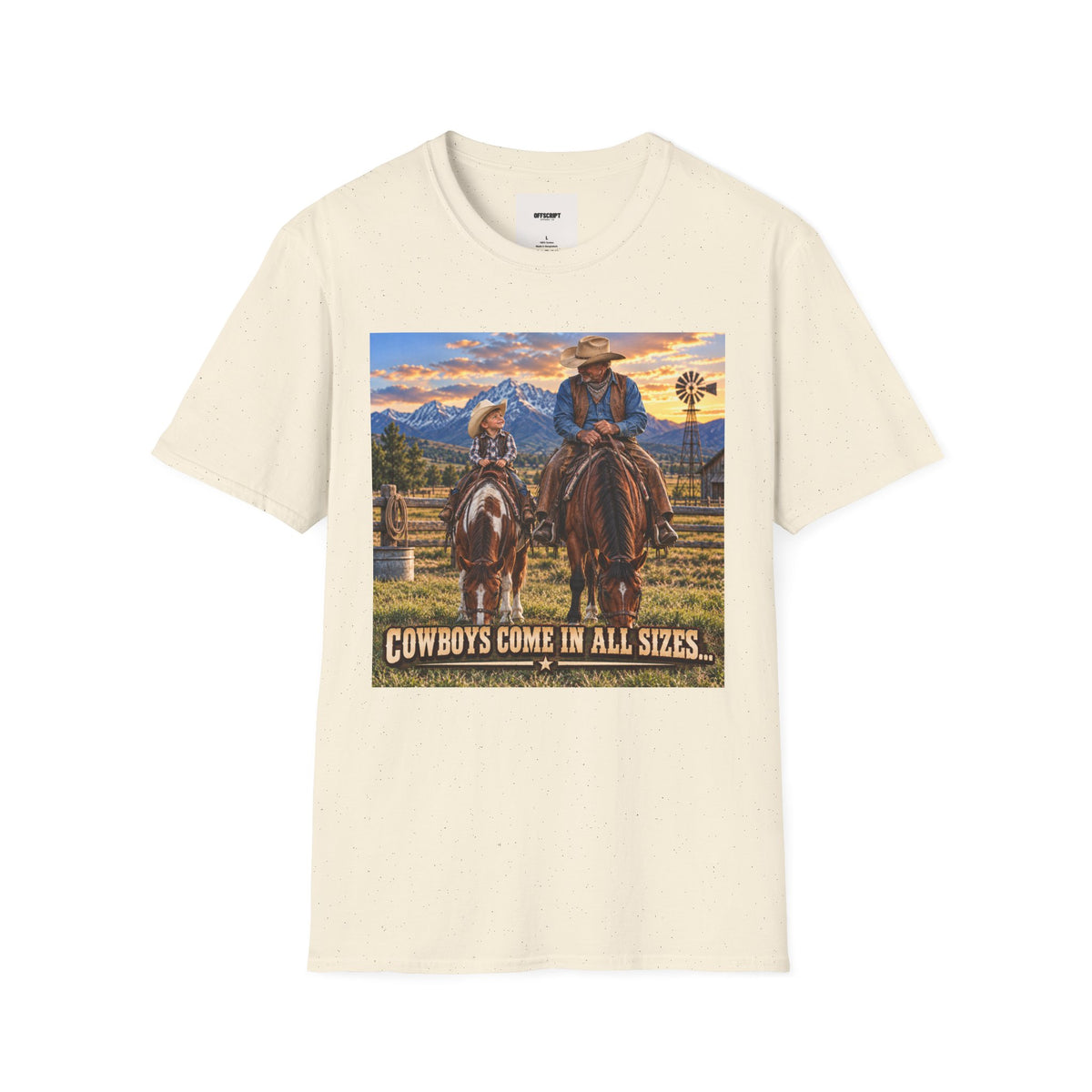 Cowboys Come in All Sizes T-Shirt — Father & Son Cowboy Western Tee