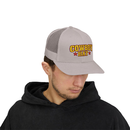 Cowboy Hat Snapback Trucker Cap – Western Rodeo Mesh Back Hat