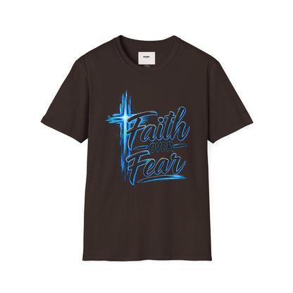 Faith Over Fear T‑Shirt — Christian Cross Inspirational Graphic Tee