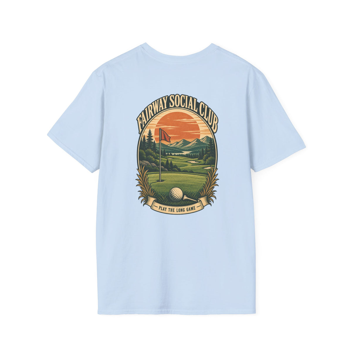 Fairway Social Club Golf T-Shirt — 'Play the Long Game' Vintage Golf Graphic