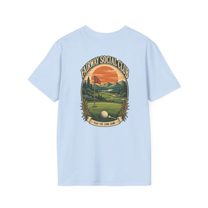 Fairway Social Club Golf T-Shirt — 'Play the Long Game' Vintage Golf Graphic