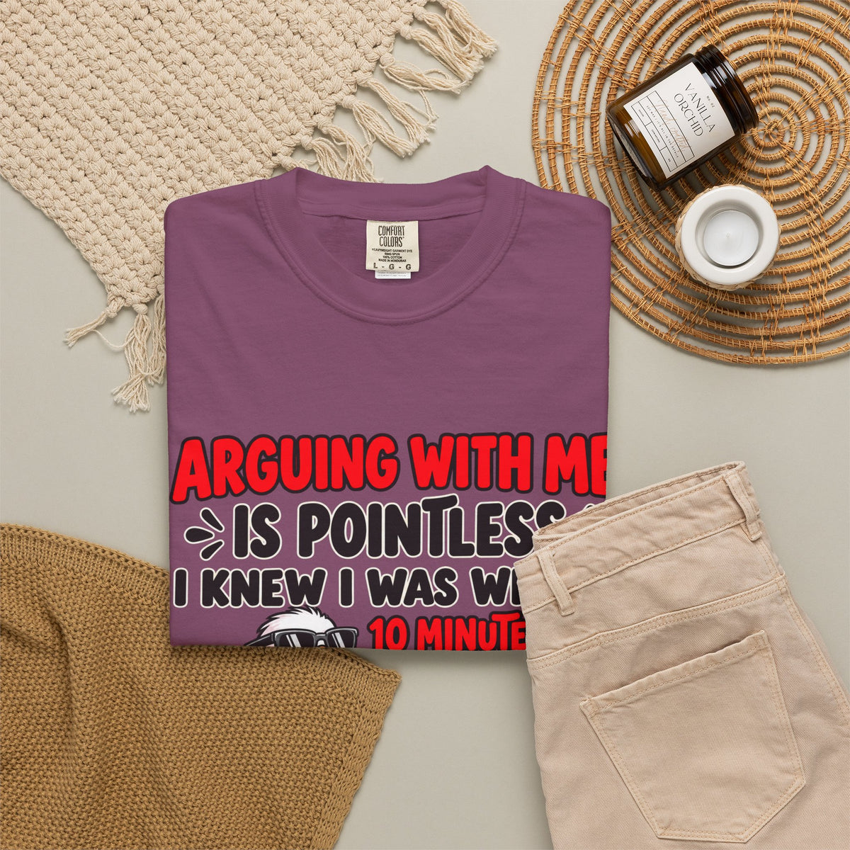 Funny Duck T‑Shirt — "Arguing With Me Is Pointless" Sarcastic Graphic Tee