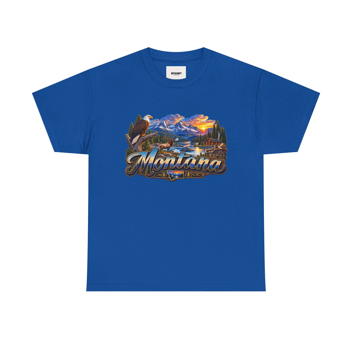 Montana Scenic T-Shirt – Vintage Mountain Lake Graphic Tee