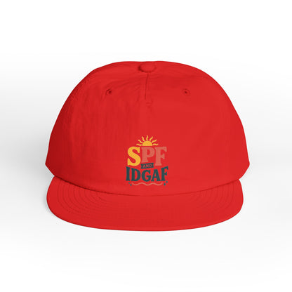 SPF IDGAF Surf Cap | Retro Sun Typography Hat