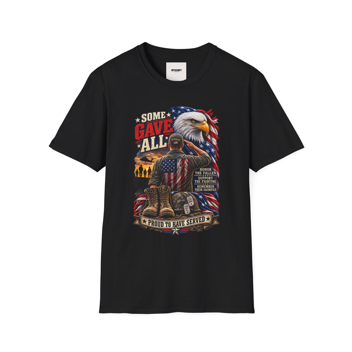 Some Gave All Eagle T-Shirt — Veteran Memorial Patriot Tee