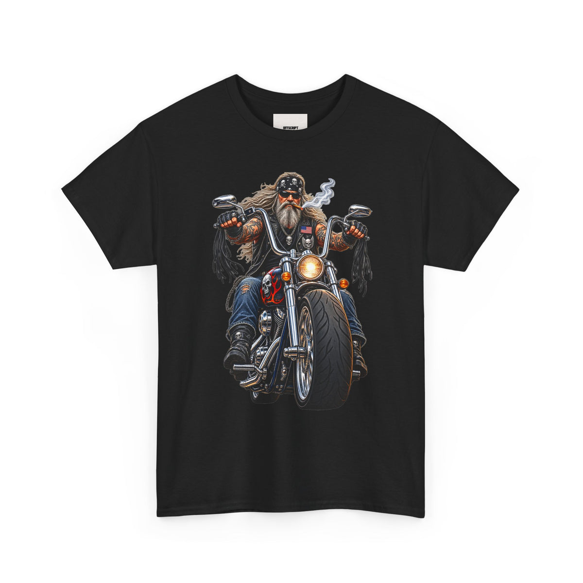 Biker Motorcycle Rider Graphic Tee — Vintage Road Rebel T‑Shirt