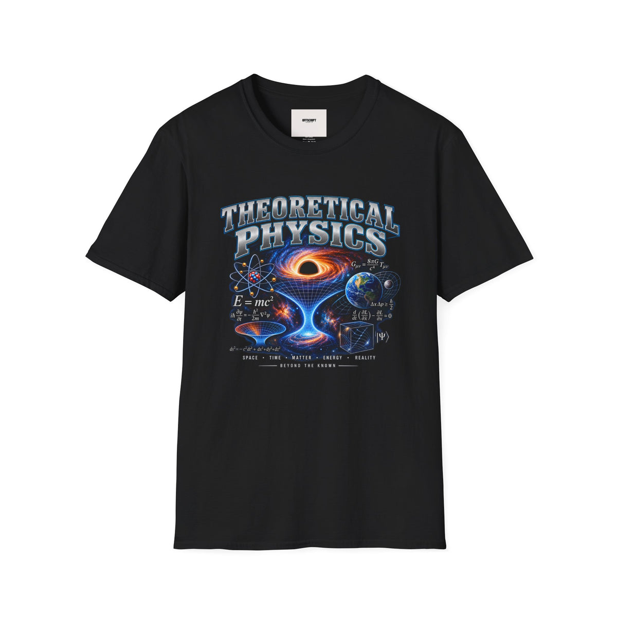 Theoretical Physics Graphic Tee — Science Galaxy Black Hole Design