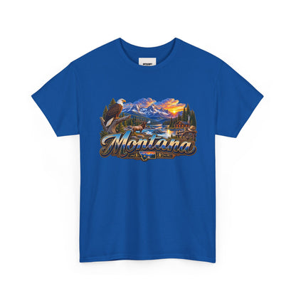 Montana Scenic T-Shirt – Vintage Mountain Lake Graphic Tee