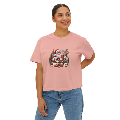 Merry Christmas Santa Women's Boxy Tee